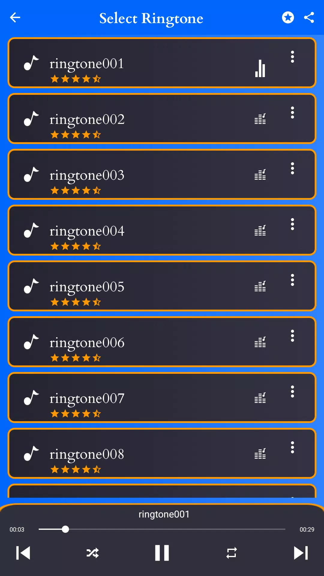 International song ringtone Screenshots