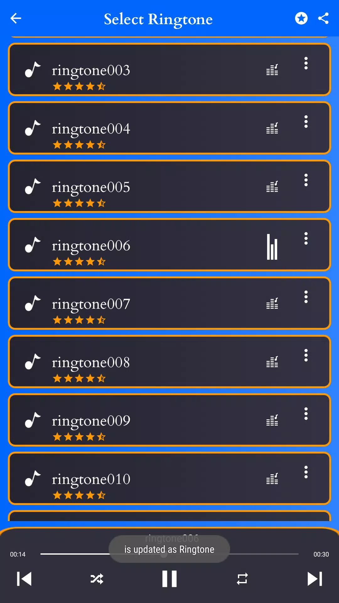 International song ringtone Screenshots
