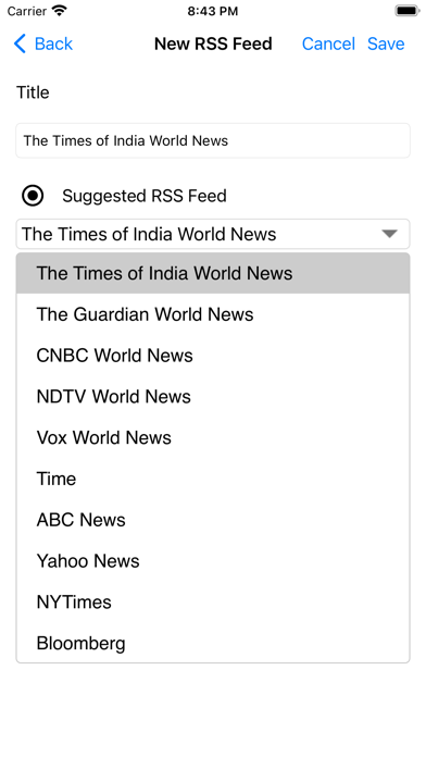 Simple RSS Reader Screenshots