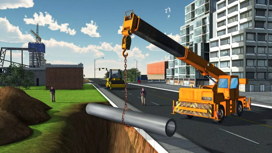 ภาพหน้าจอของ City Construction 2016 – 3D Heavy Cranes and Truck Simulation