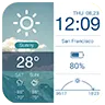 Clock Weather Transparent
