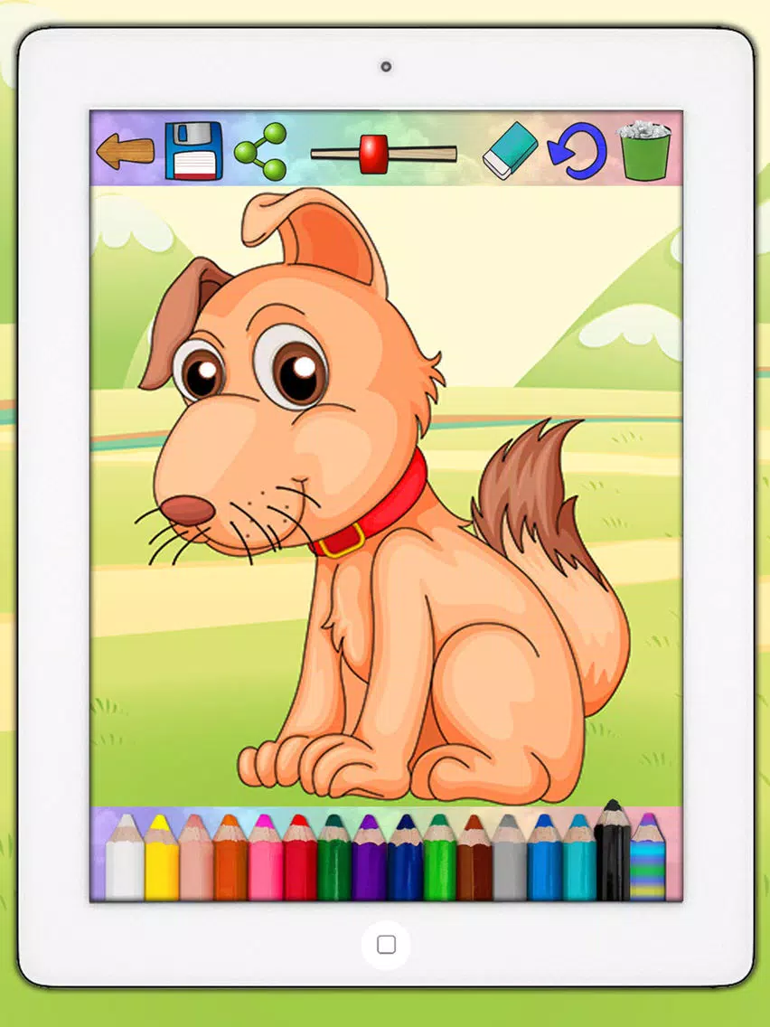 Coloring book paint dogs puppies educational games children - Premium iPad Screenshots