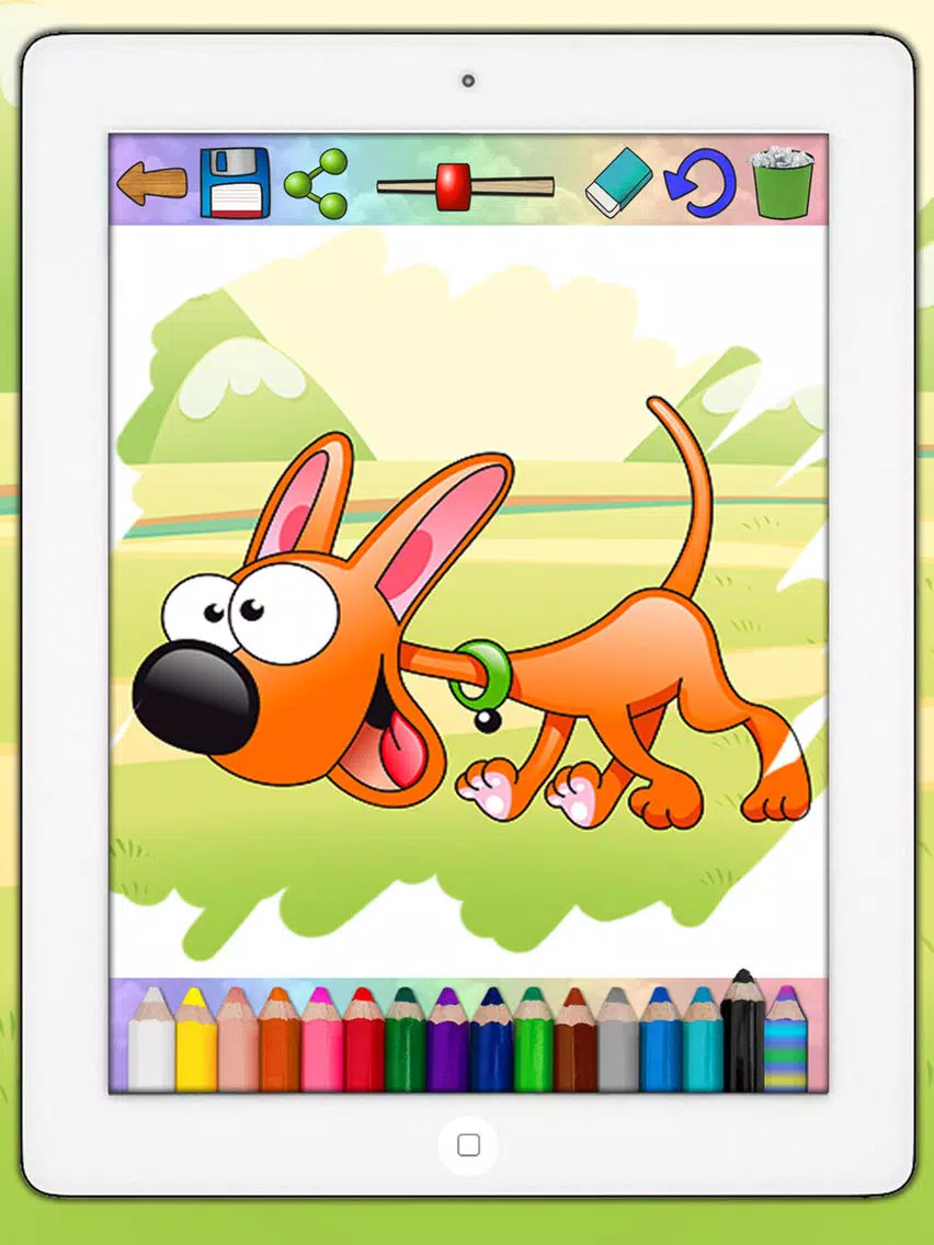 Coloring book paint dogs puppies educational games children - Premium iPad Screenshots