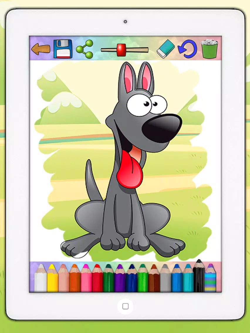 Coloring book paint dogs puppies educational games children - Premium iPad Screenshots