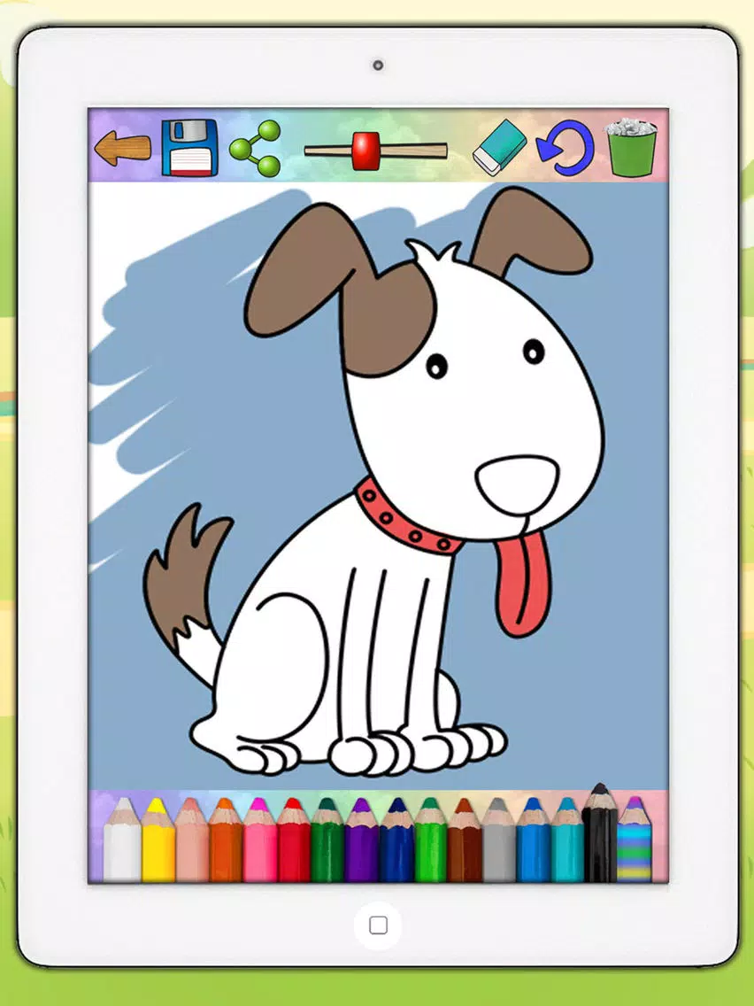Coloring book paint dogs puppies educational games children - Premium iPad Screenshots