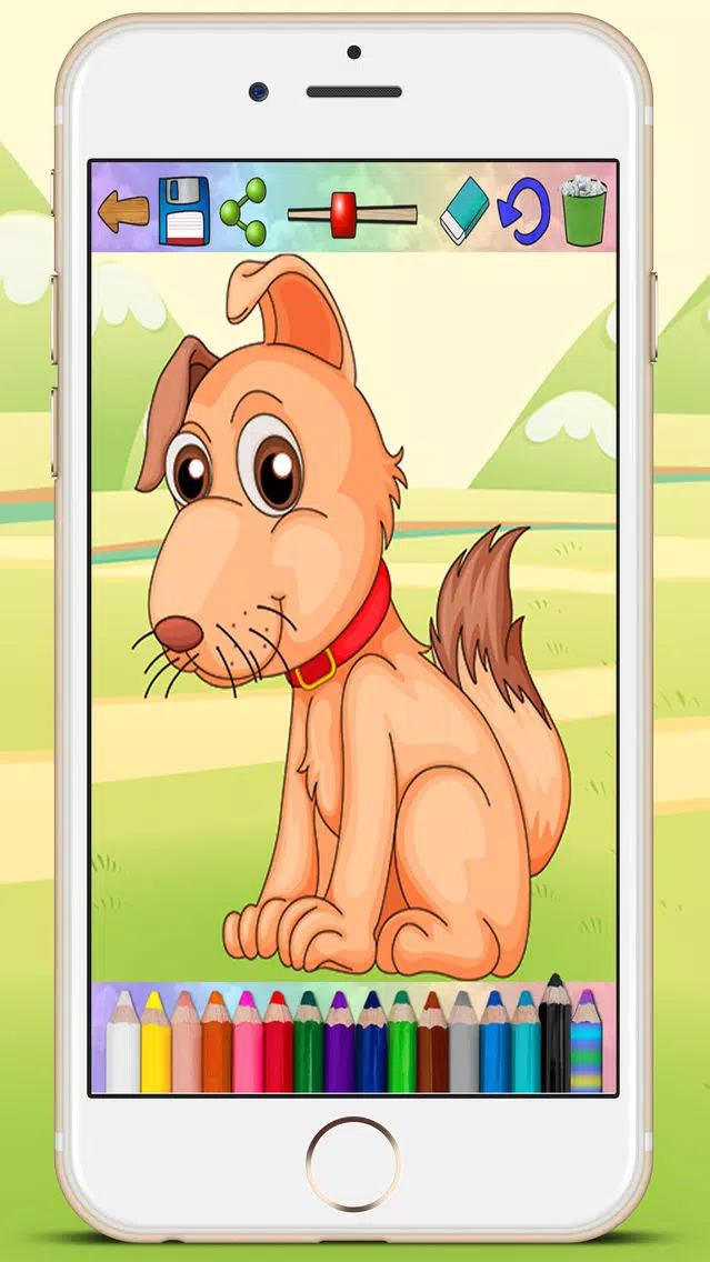 Coloring book paint dogs puppies educational games children - Premium Screenshots
