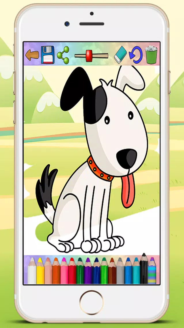 Coloring book paint dogs puppies educational games children - Premium Screenshots