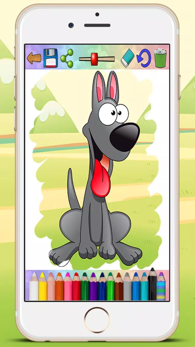 Coloring book paint dogs puppies educational games children - Premium Screenshots
