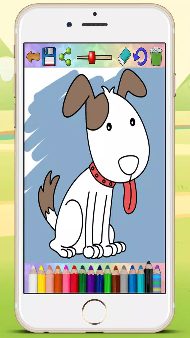 Coloring book paint dogs puppies educational games children - Premium Screenshots
