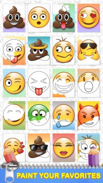 Emoticon Coloring book Screenshots