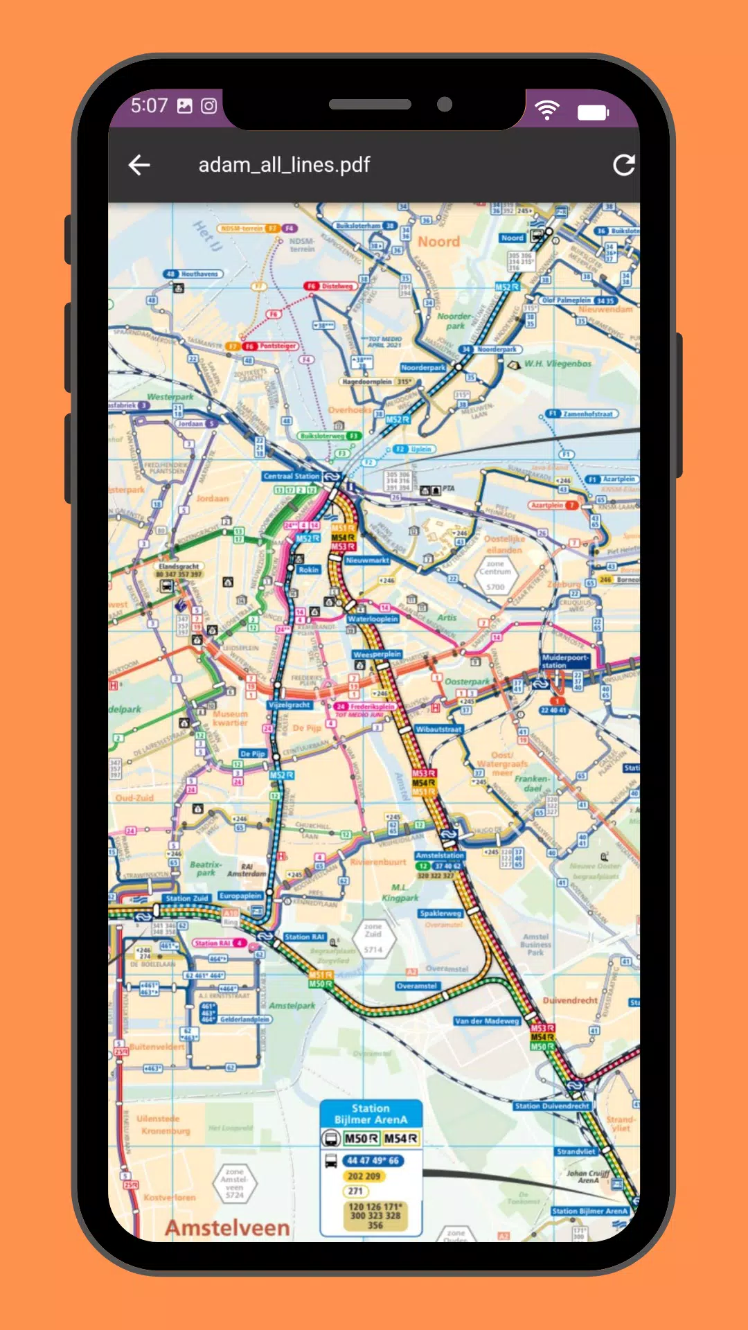 Amsterdam Metro & Tram Map Screenshots