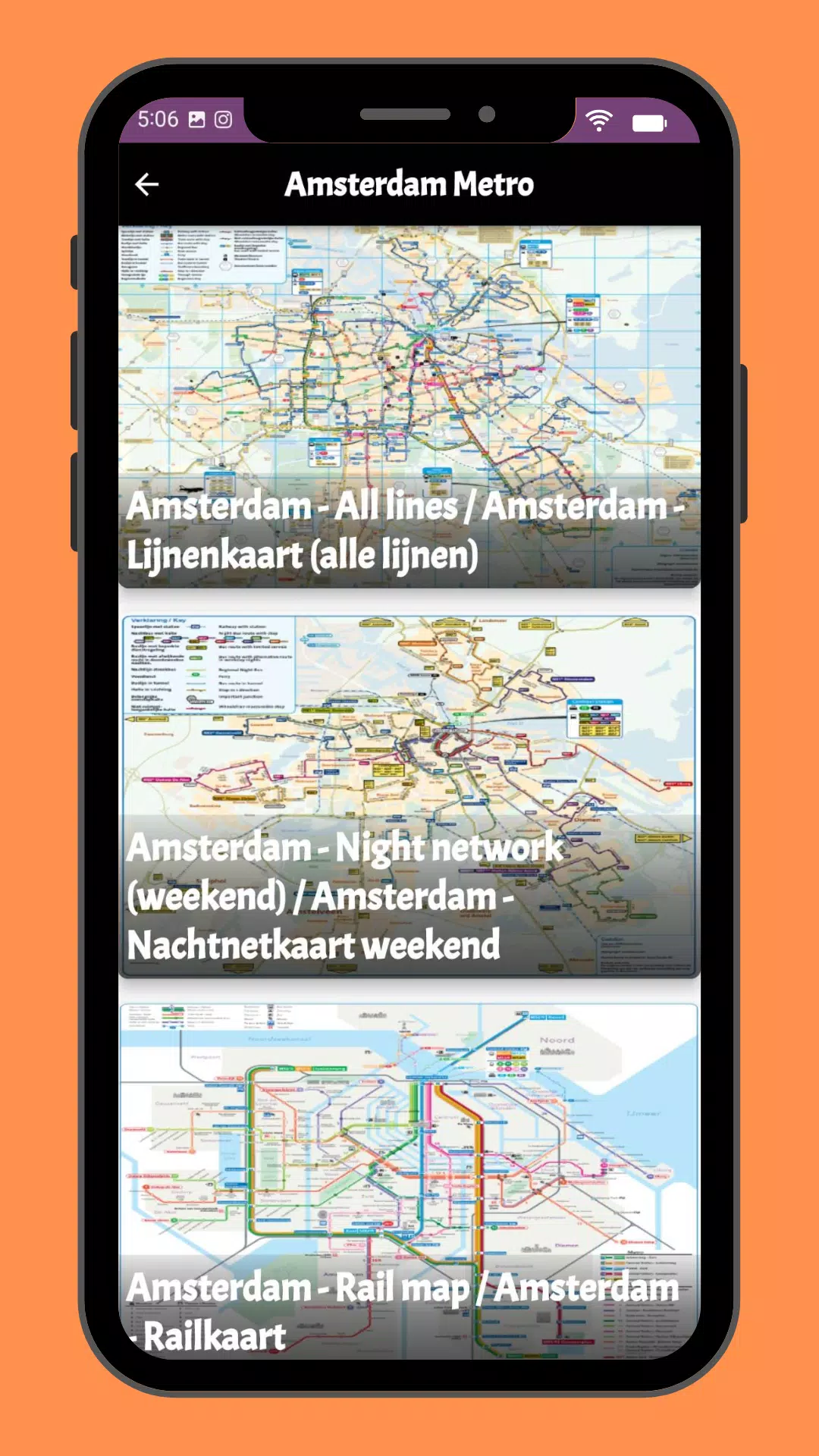 Amsterdam Metro & Tram Map Screenshots
