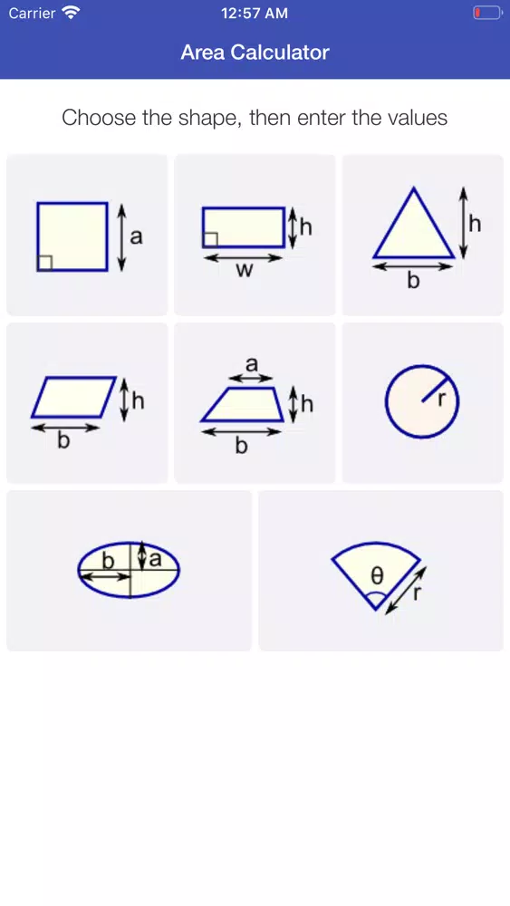 Area Calc surface area formula Screenshots