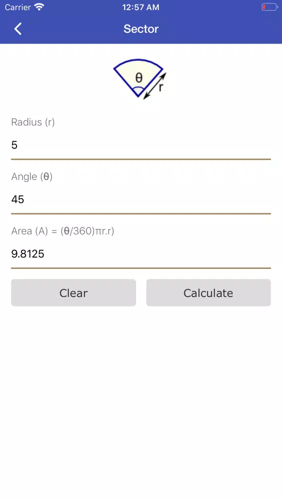 Area Calc surface area formula Screenshots