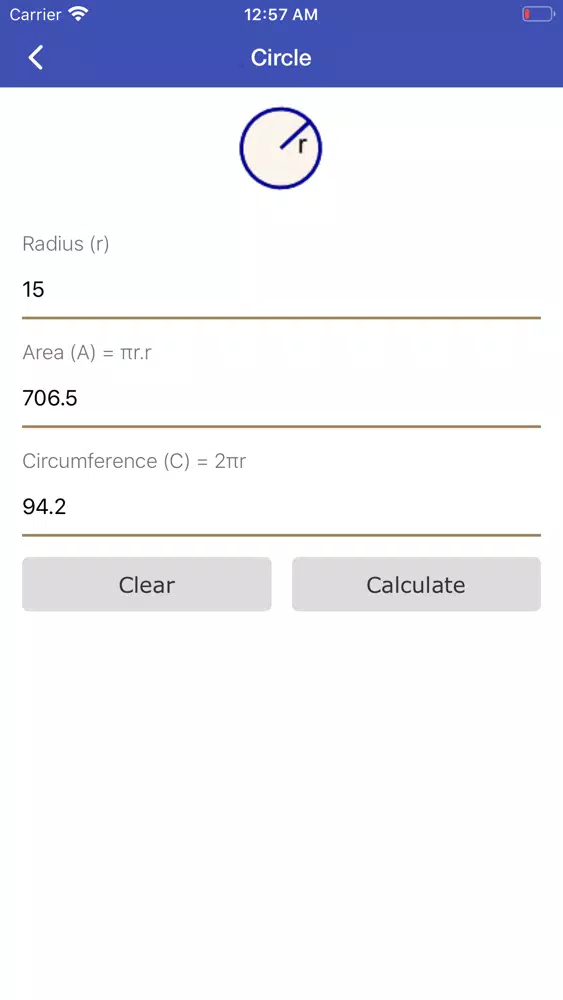 Area Calc surface area formula Screenshots