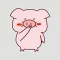Pink Pig Animated Stickers