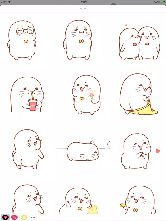 Tiny Seal Animated Stickers iPad Screenshots
