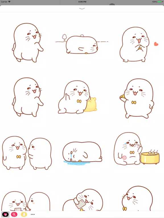 Tiny Seal Animated Stickers iPad Screenshots