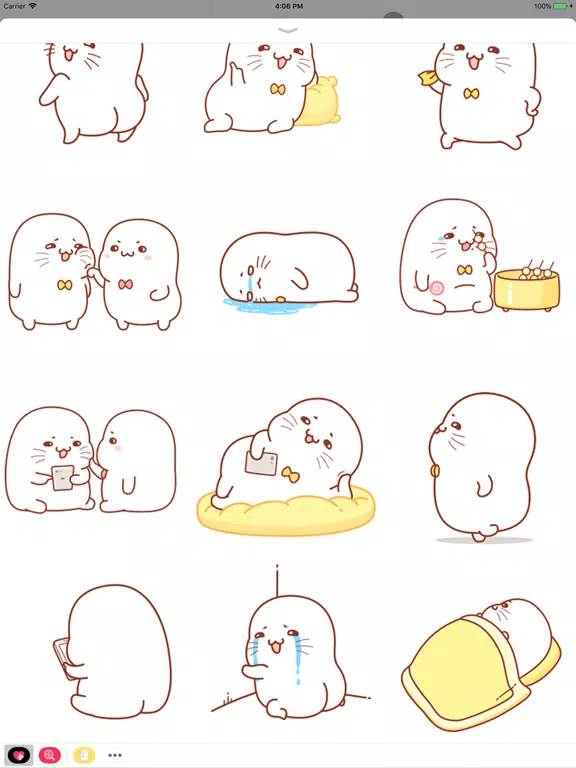 Tiny Seal Animated Stickers iPad Screenshots