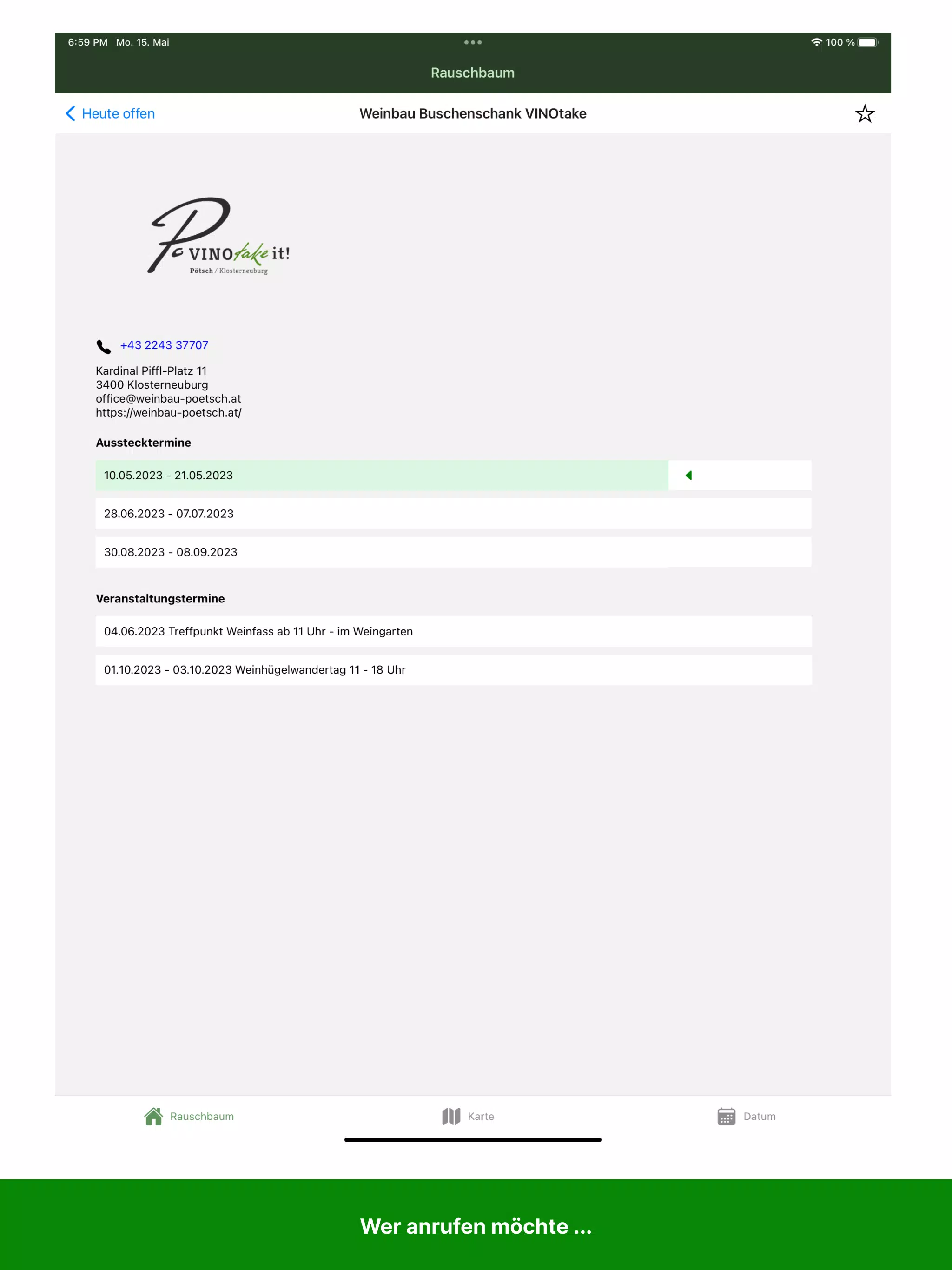 Heurigen Klosterneuburg سکرین شاٹس