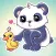 White Panda! Stickers