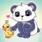White Panda! Stickers