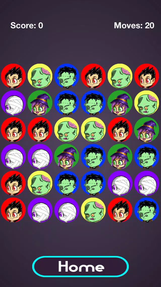 Halloween Monster Match: a Spooky Game of Color Connecting Screenshots