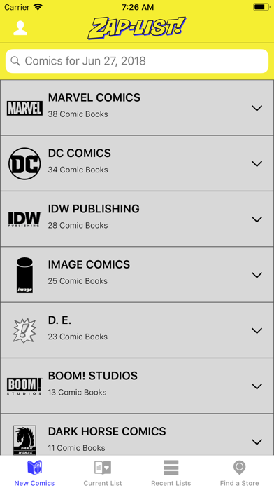 The Zap-List Screenshots