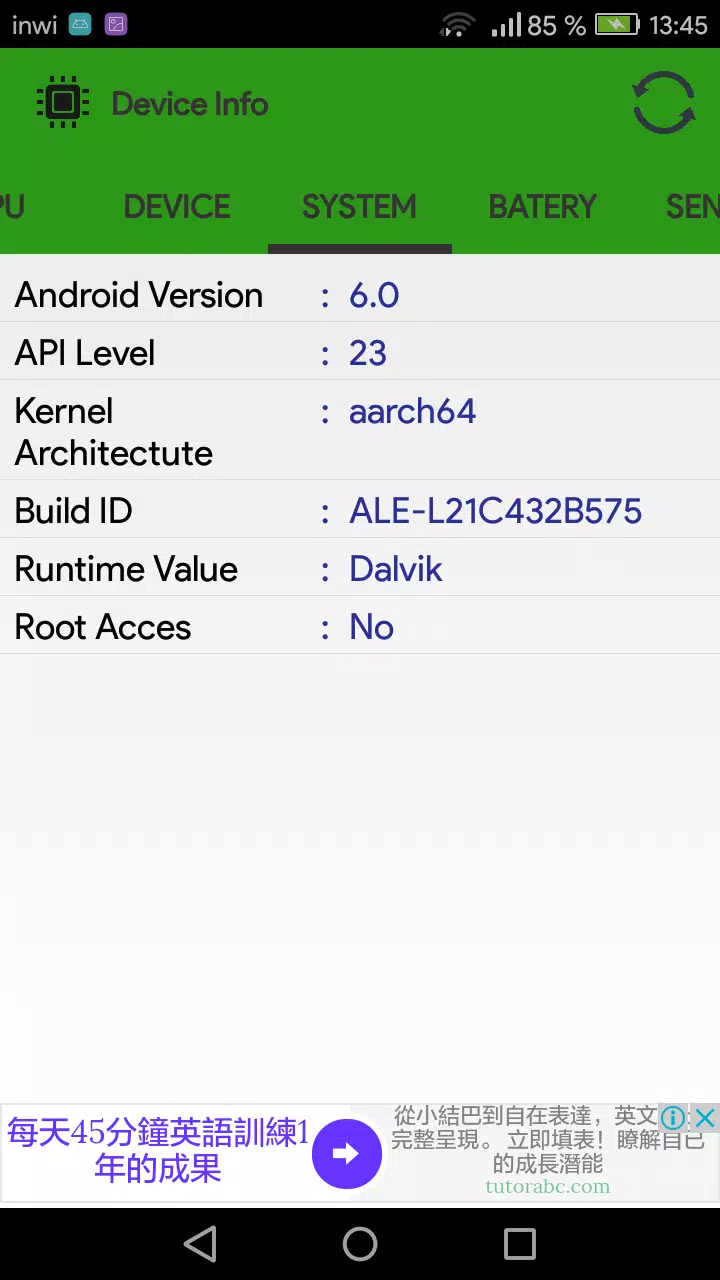 CPU Alpha (Device info) Screenshots