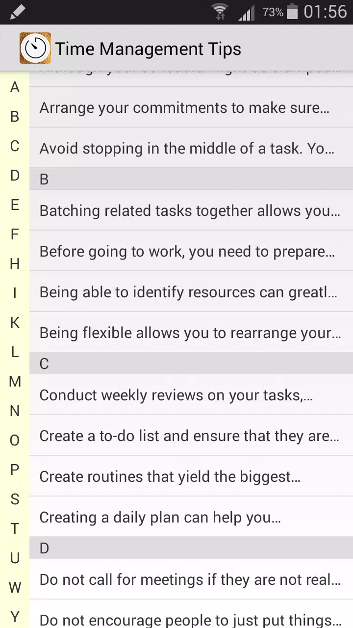 Time Management Tips Screenshots