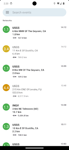 Скриншоты EarthQuake PRO