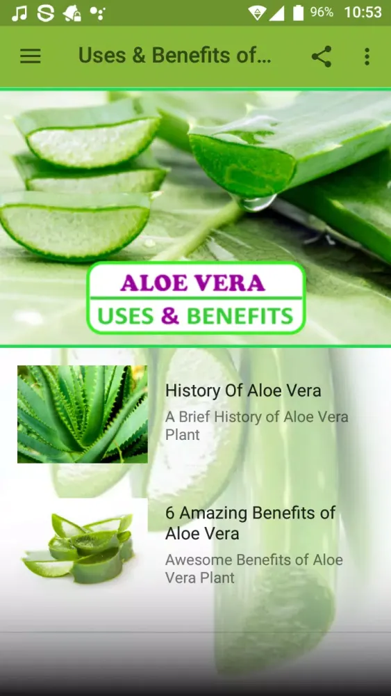 Uses & Benefits of Aloe Vera Screenshots