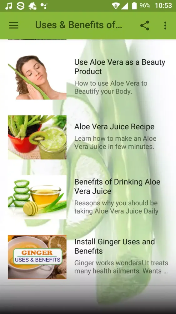 Uses & Benefits of Aloe Vera Screenshots