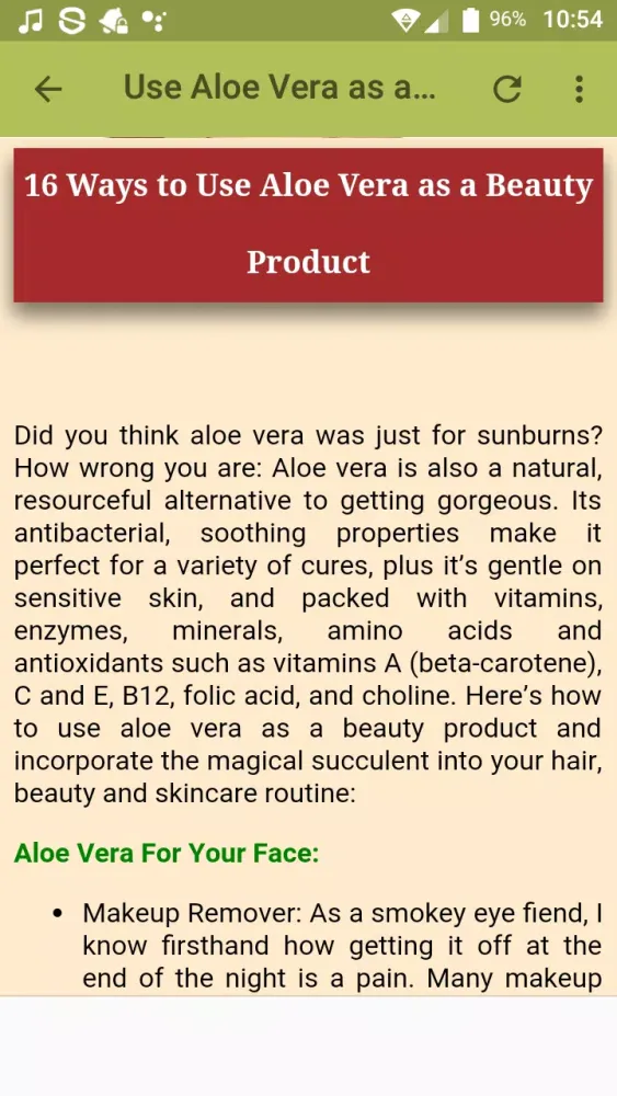Uses & Benefits of Aloe Vera Screenshots