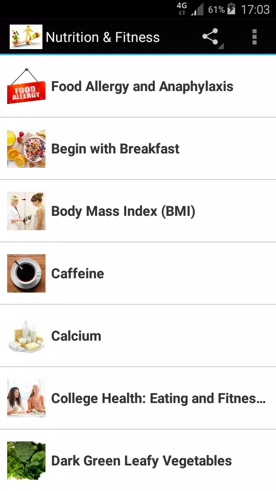 Nutrition Screenshots