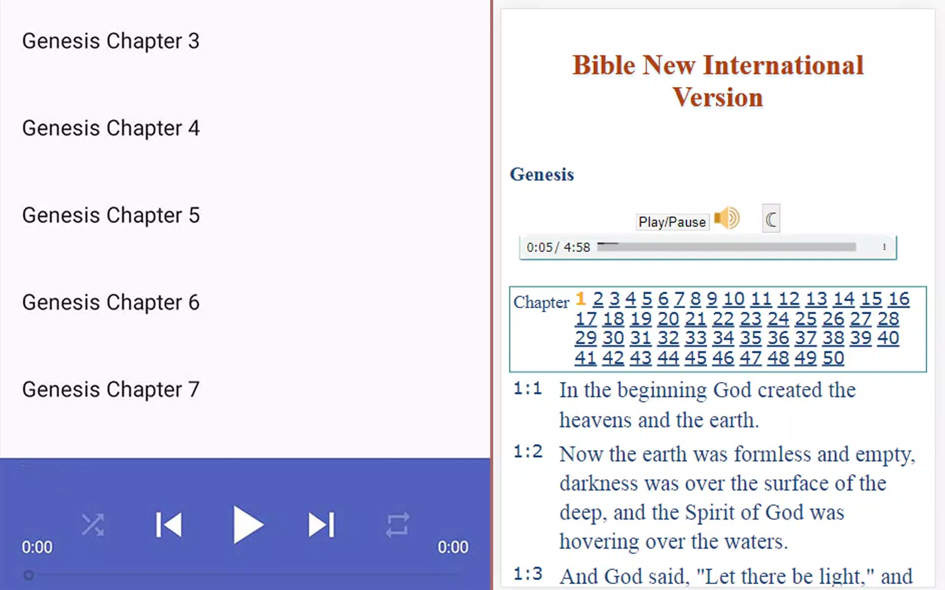 NIV BIBLE apps: audio and book Screenshots