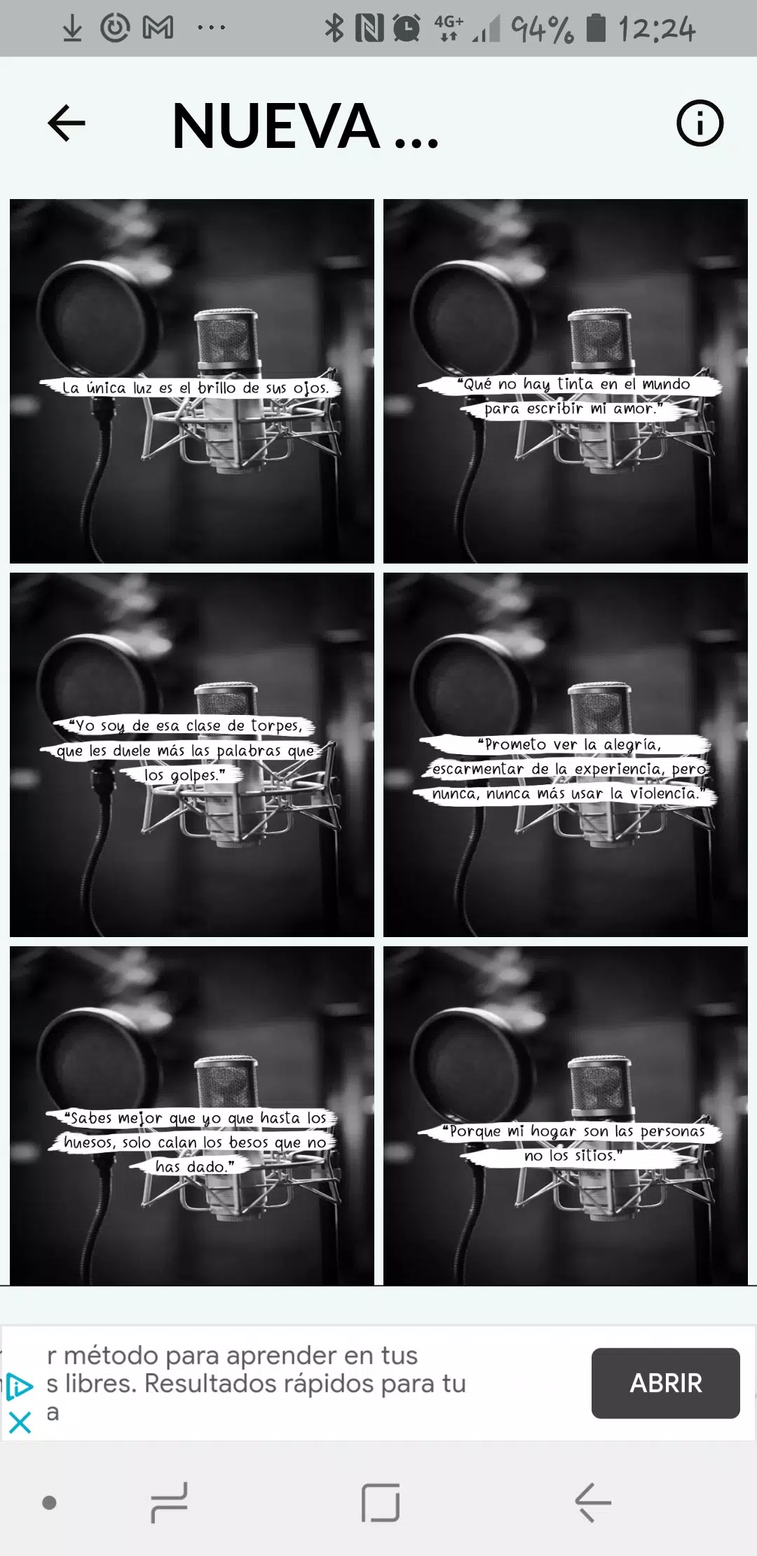 CANCIONES CON FRASES CITADAS Screenshots