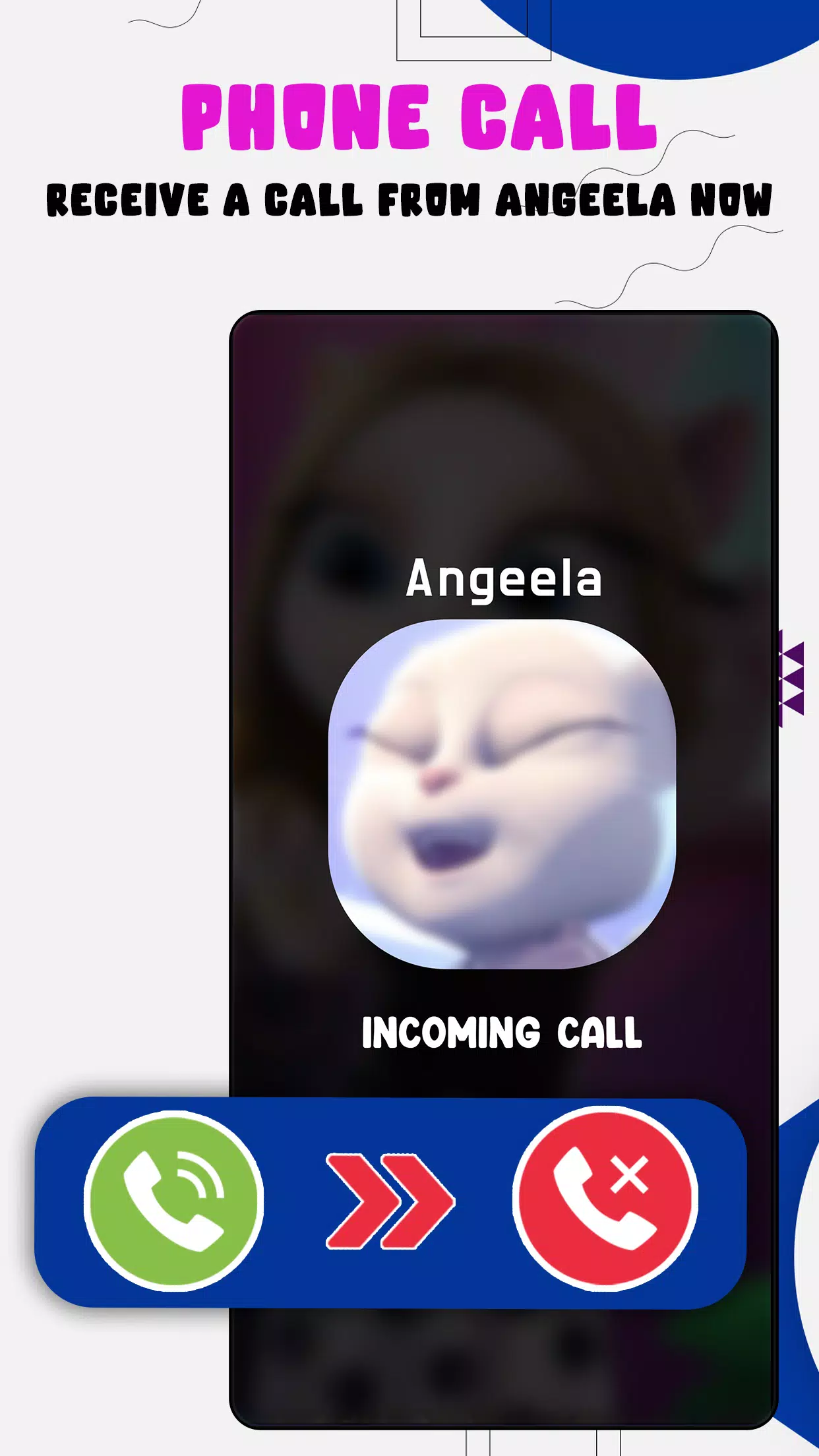 Angela’s Video Call & Chat Screenshots