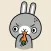 Grey Bunny Animated Stickers