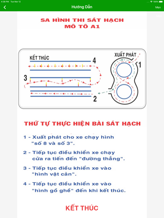 Hướng dẫn ôn thi GPLX hạng A1 iPad Screenshots
