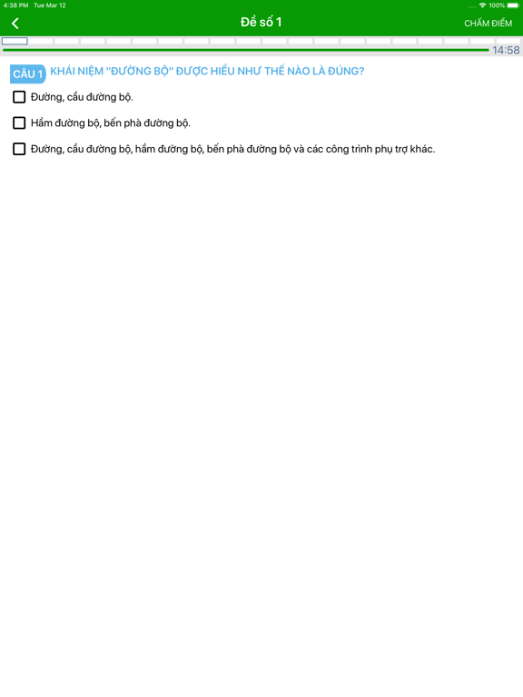 Hướng dẫn ôn thi GPLX hạng A1 iPad Screenshots