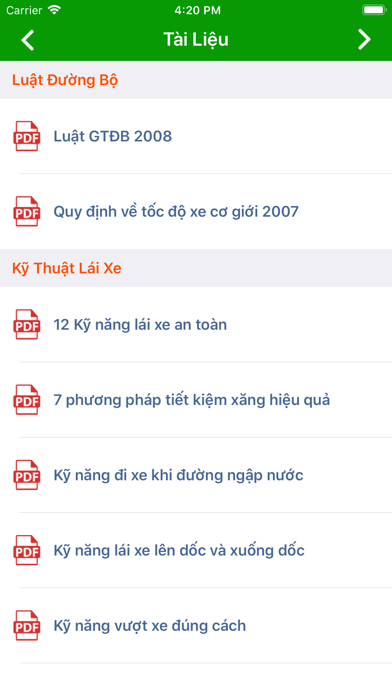 Hướng dẫn ôn thi GPLX hạng A1 Screenshots