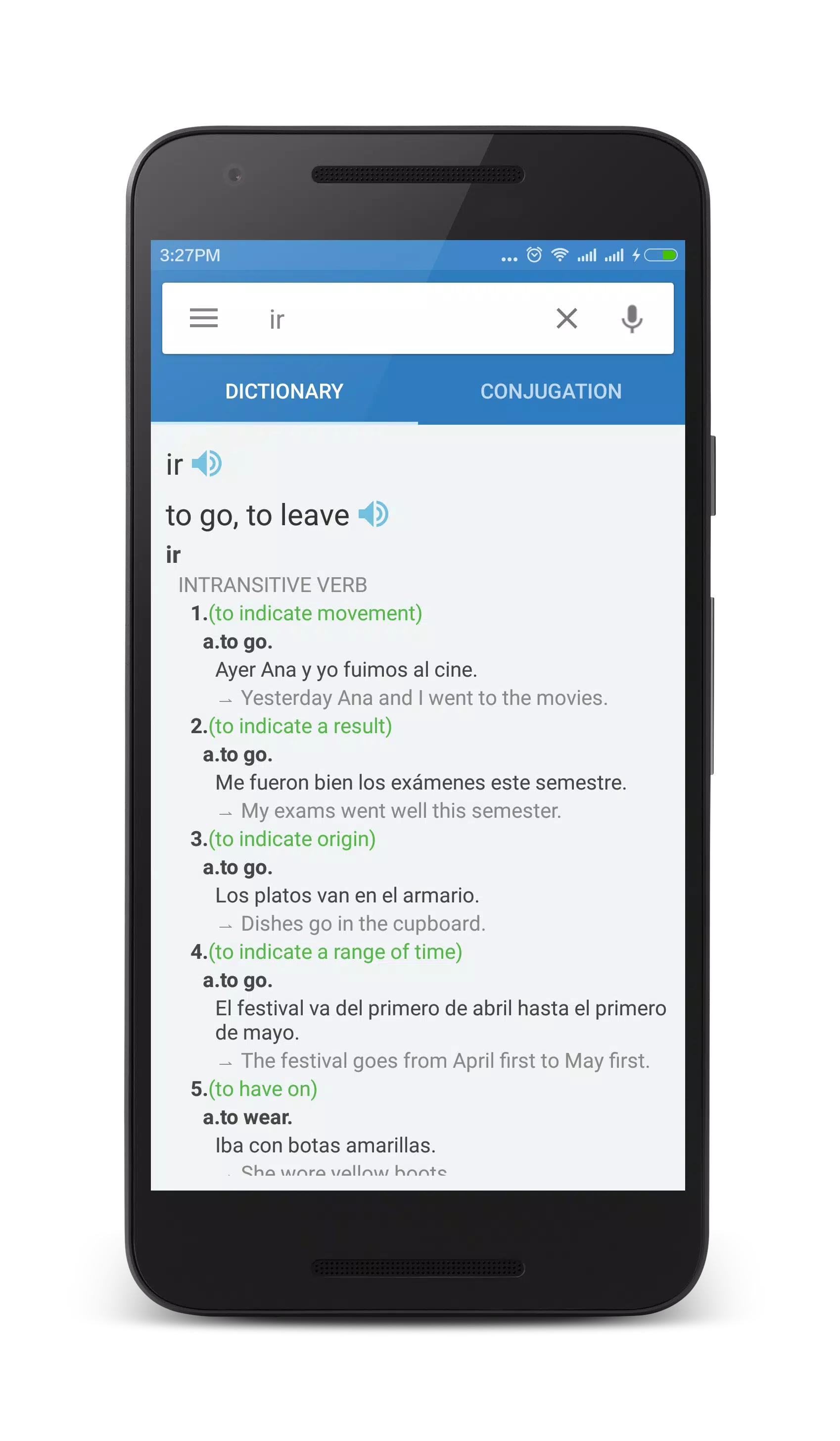 Spanish English Dictionary Screenshots