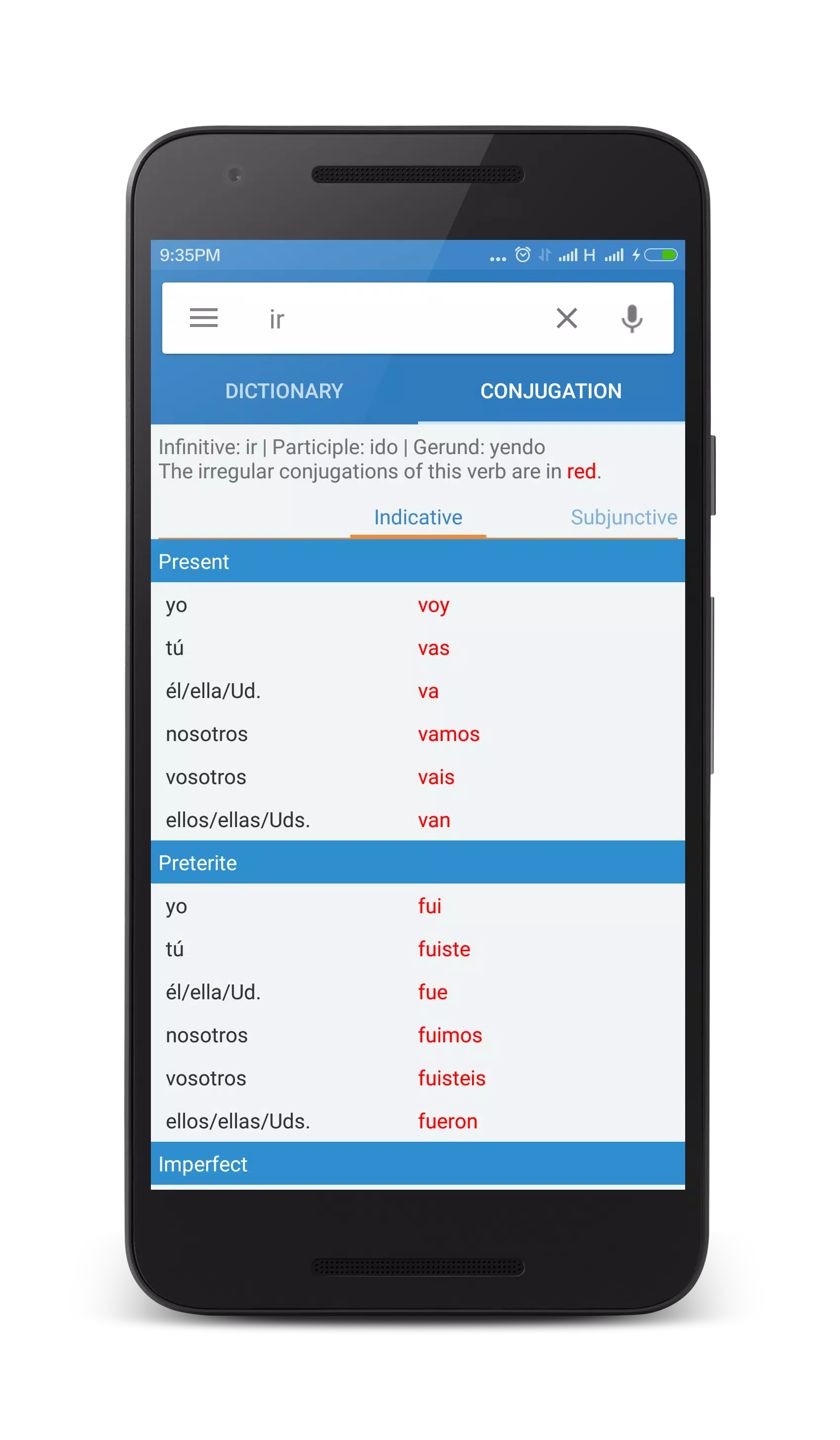 Spanish English Dictionary Screenshots