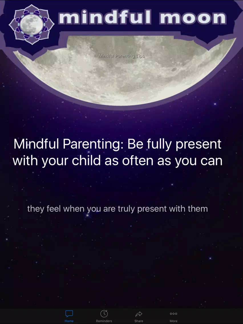 Mindful Moon - Stress Relief & Happiness through Inspirational Quotes & Positive Daily Reminders iPad Screenshots