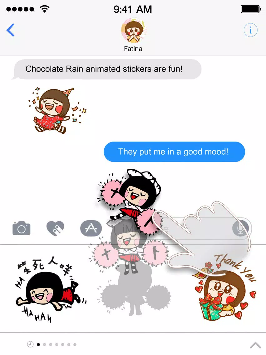 Chocolate Rain Stickers iPad Screenshots