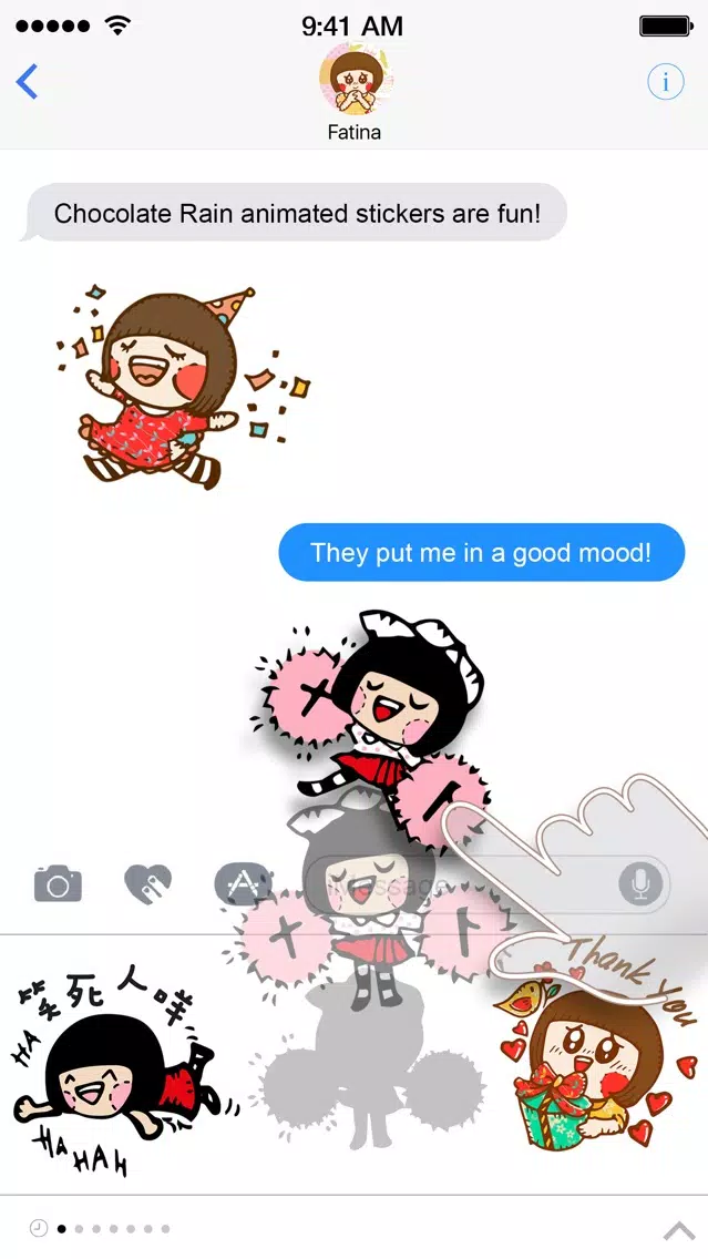 Chocolate Rain Stickers Screenshots