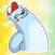 Funny White Bear Stickers