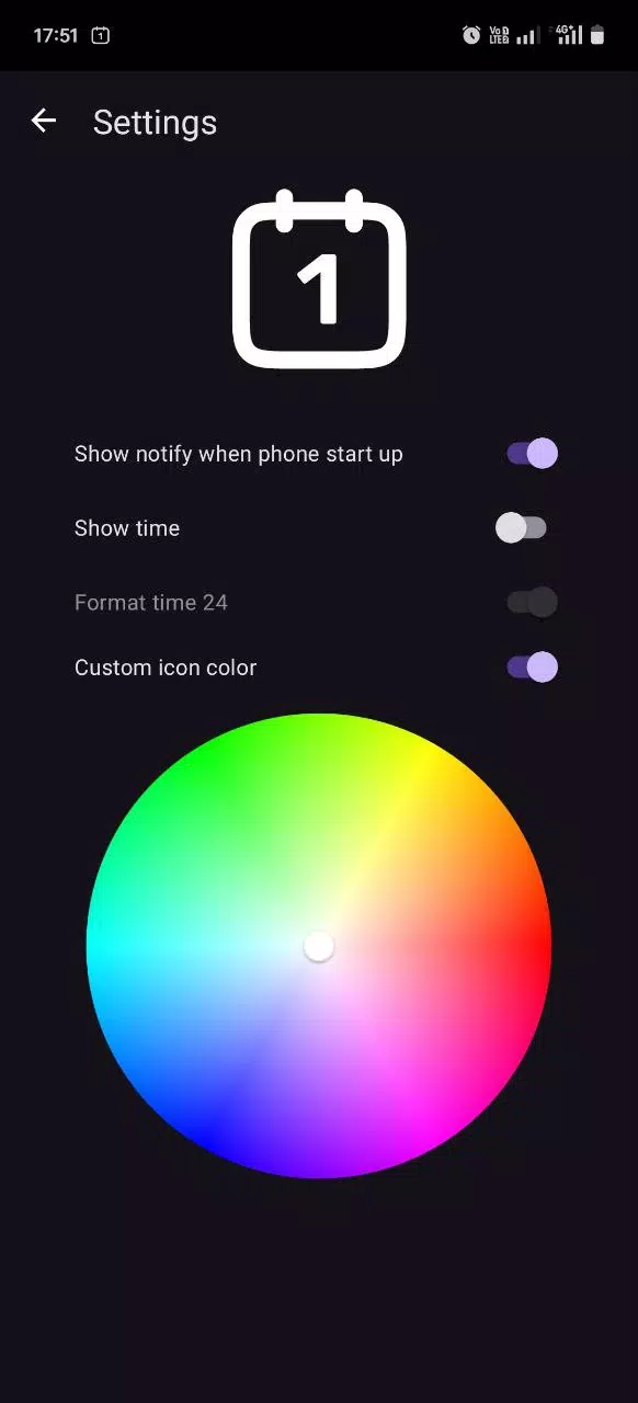 Date on status bar Screenshots