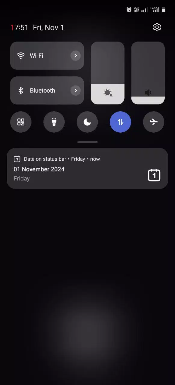Date on status bar Screenshots